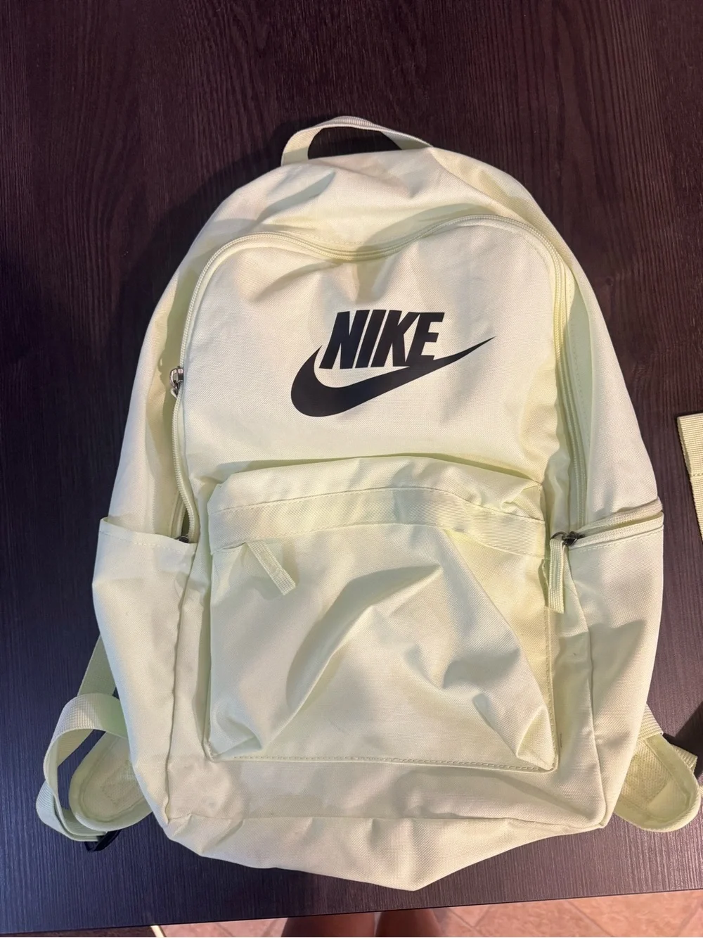 Nike Men's Neon Green/Yellow Backpack with Swoosh
